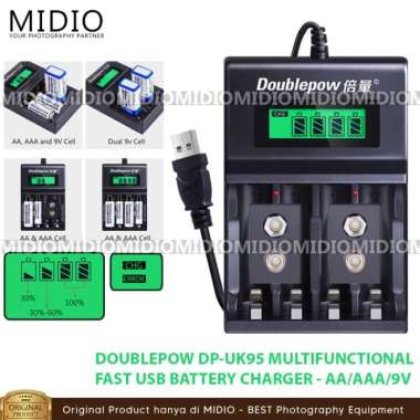 Charger Baterai POW 4 Slot AA AAA 1.2V & Baterai Kotak 9V NI-MH NI-CD