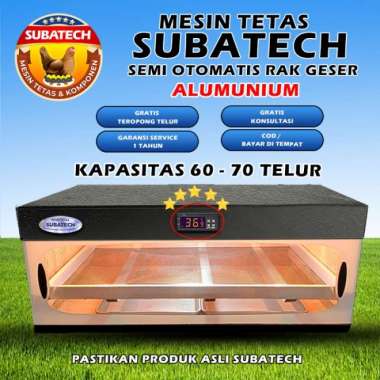 SUBATECH MTSO 60 Mesin Tetas Telur Semi Otomatis Rak Geser Penetas
