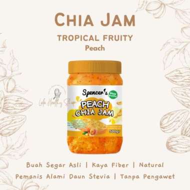 Spencer's Chia Jam (500gr) - Strawberry, Blueberry, Peach Spencers Murah Promo Selai Buah Sehat Peac