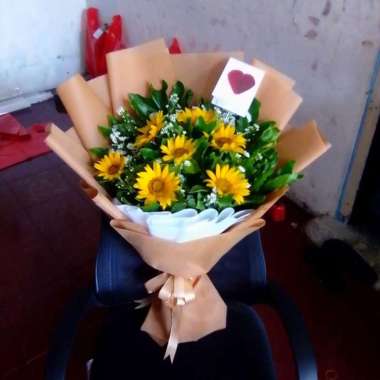 Buket bunga Matahari Asli