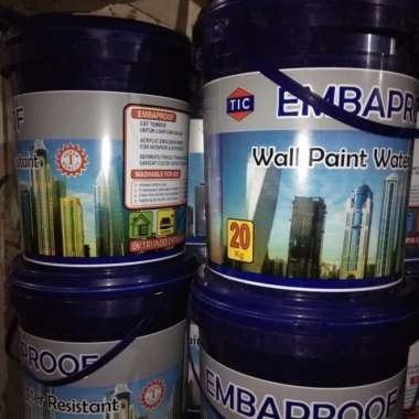 water paint resistant embaproof 20 kg cat tembok anti air Multivariasi Multicolor