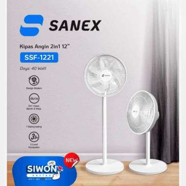 Sanex Kipas Angin Stand & Desk Fan 2in1 12inch Sanex SSF 1221 Siwon Series