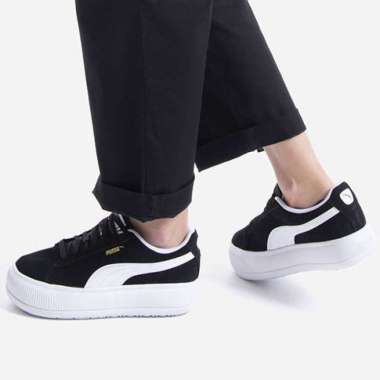 Sepatu Kasual Sneakers PUMA Suede Mayu Black- White 380686 02 4