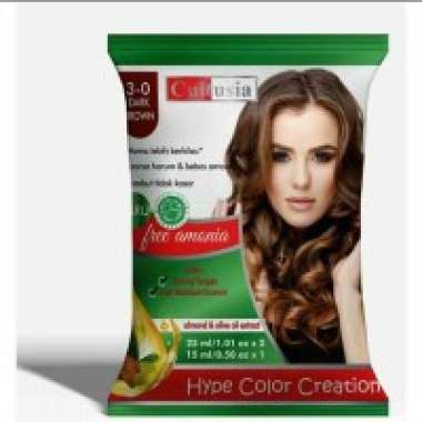 Cultusia Hype Color Creation 45 ml Cat Pewarna Rambut Hair color Cream set dark brown 3.0