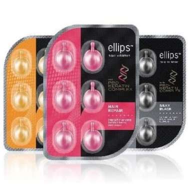 ELLIPS HAIR VITAMIN PRO KERATIN COMPLEX 6 CAPSULES / VITAMIN RAMBUT SILKY BLACK