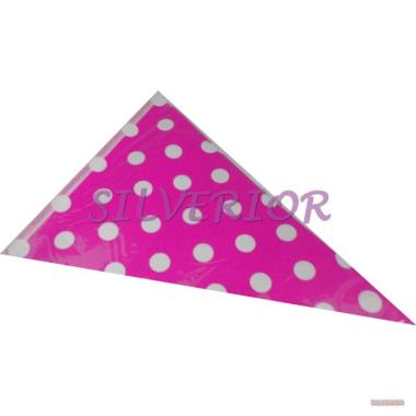 Bendera Umbul Hias Gantung Segitiga Kertas Bulat Polkadot Pink