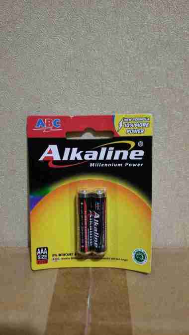 BATERAI ABC ALKALINE AAA A3/ BATTERY ABC ALKALINE A3 - ISI 2 PCS HITAM