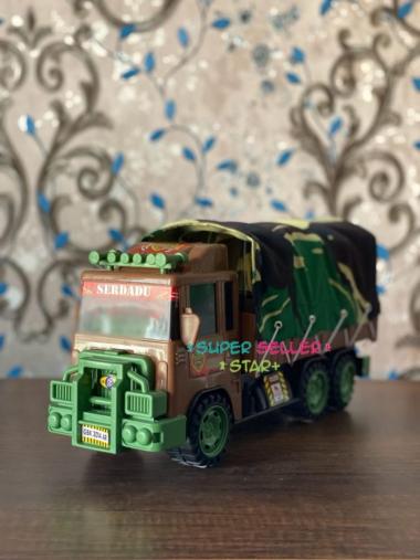 Mainan Truk Militer Besar - Mobil Mobilan Truck Box Trailer Army Anak