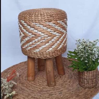 STOOL ENCENG GONDOK STOLL KURSI JAMUR KURSI MINI DRUM Motif 3