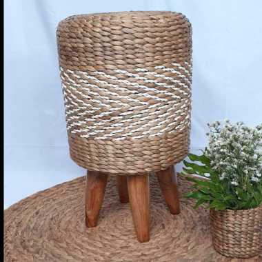 STOOL ENCENG GONDOK STOLL KURSI JAMUR KURSI MINI DRUM Motif 2