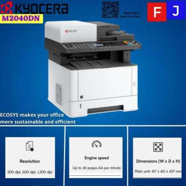 Mesin Fotocopy Kyocera ECOSYS M2040dn Garansi Resmi toner bawaan