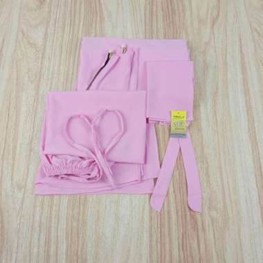 Gamis Set Dress Haji Dan Umroh Wanita - Baju Ihrom Wanita Pink