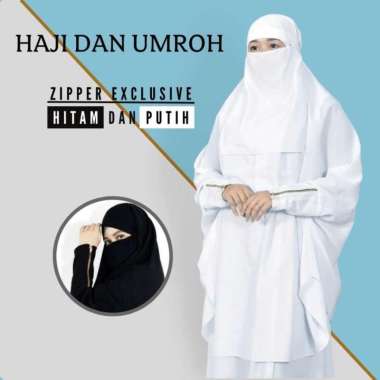 Gamis Set Dress Haji Dan Umroh Wanita - Baju Ihrom Wanita Putih