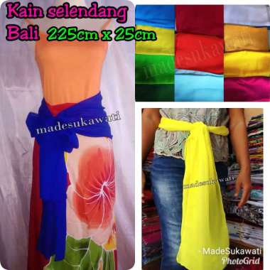 Selendang kain sifon tari adat bali Pink