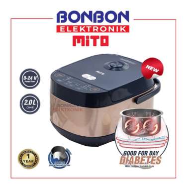 Mito R7 Low Carbo Multi Digital Rice Cooker 2 Liter 8in1 Low Suga