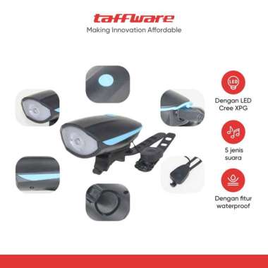TaffLED Lampu Sepeda LED Cree XPG dengan Klakson - 7588