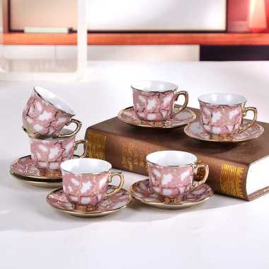 SUNFILI Cangkir Keramik Set 6 in 1 European Style Parcel Lebaran Hampers Pernikahan Wedding Gift Pin