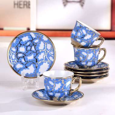 SUNFILI Cangkir Keramik Set 6 in 1 European Style Parcel Lebaran Hampers Pernikahan Wedding Gift Bir