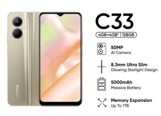 REALME C33 RAM 4/128GB - GARANSI RESMI