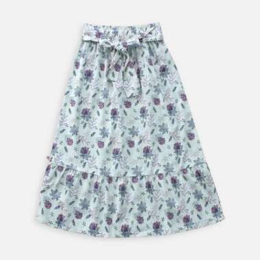 Maxi Skirt/ Rok Panjang Anak Printing/ Putih/ Rodeo Junior Girl Sweet Season 10-11 tahun