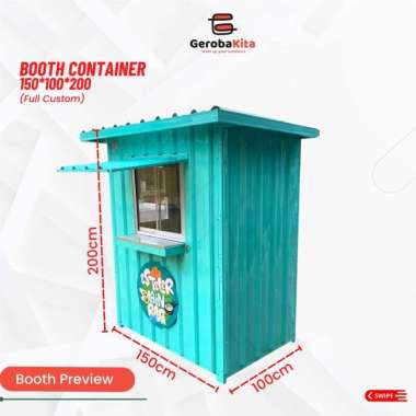 Gerobakita Booth Container Custom Kaca Geser