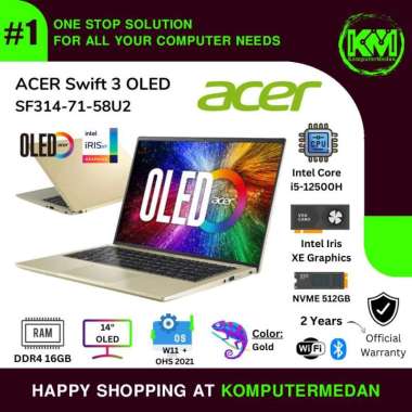 Laptop Acer Swift 3 OLED SF314-71-58U2/i5-12500H 16GB SSD 512GB OLED LAPTOP