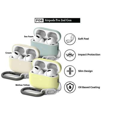 Case Airpods Pro 2 Ringke Silicone Slim Matte Protective Cover Casing Cream