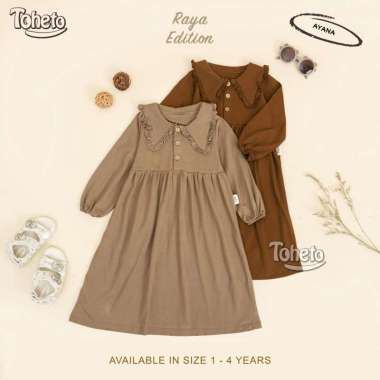 Toheto - Ayana Gamis Anak Perempuan 1-4 Tahun 4 Tahun Maple