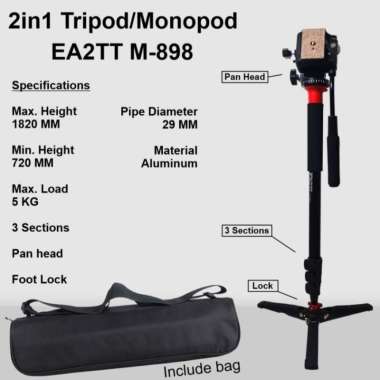 Tripod monopod 2in1 EA2TT M898