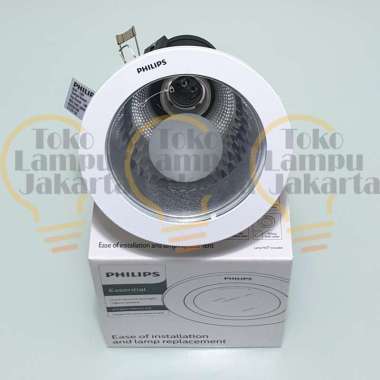 PHILIPS DOWNLIGHT Glass Recessed White / Nickel 13804 1x18w 230v 13804 WH 4"