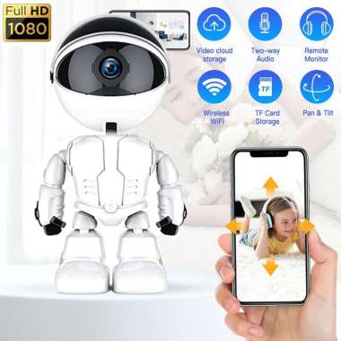 Ip Camera Robot WIFI Spycam Kamera CCTV Mini Full HD 1080P Nirkabel 2MP IP Robot Record Video Poto K