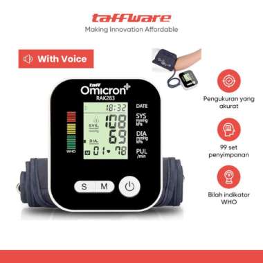 Taffware Omicron Pengukur Tekanan Darah Tensi Electronic w/Voice