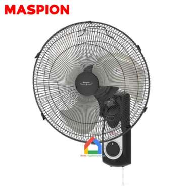 Kipas Angin Dinding Maspion Power Fan MWF 1609 / Wall Fan Maspion MWF1609 Hitam
