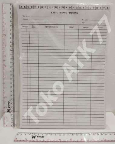 Kartu Hutang Piutang F4 Folio Besar READY STOCK