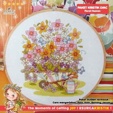 Paket Sulam Kristik TUVA Retro - Floral Heaven Bunga Kebun