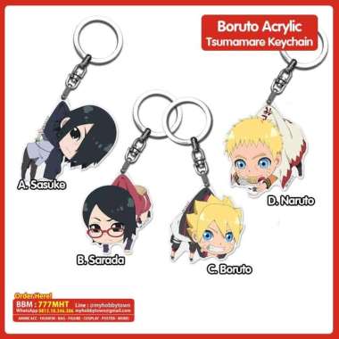 Gantungan Kunci Acrylic Anime Boruto Pinched Tsumamare (satuan) Sarada