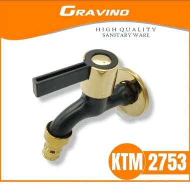 Kran Taman - Kran Dinding - Kran Cabang Black Gold Stainless Kran Taman