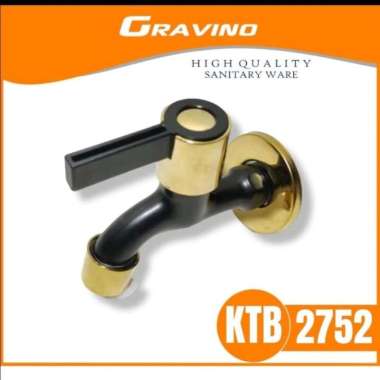 Kran Taman - Kran Dinding - Kran Cabang Black Gold Stainless Kran Dinding