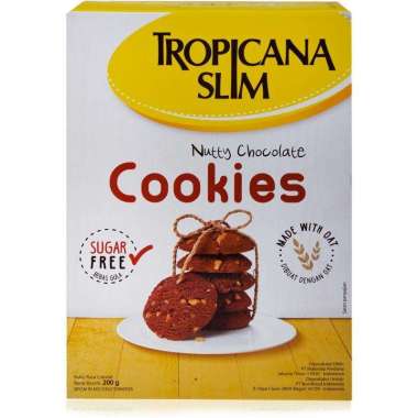 Promo Harga TROPICANA SLIM Cookies Nutty Chocolate 200 gr - Blibli