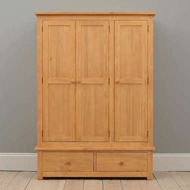 Lemari Pakaian Minimalis Jati Pintu 3 Oxbury Pine