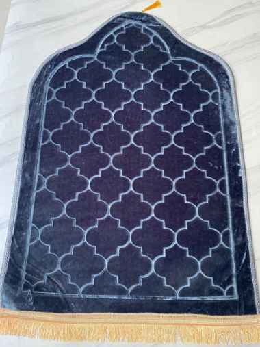 Sajadah Qubah Kubah Cantik Premium Turki Rumbai Putih Anti Slip Polos Warna polos abu