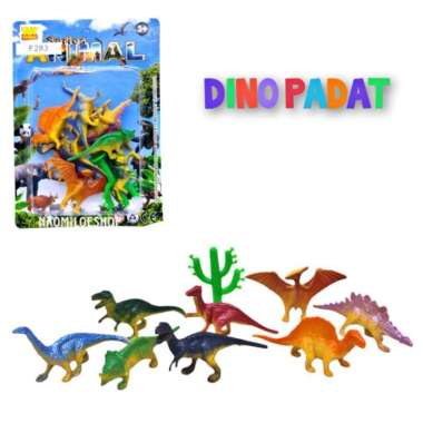 DINO PADAT 8pc topper kue Animal Series Dinosaurs Mainan Dino Dinosaurus Miniatur Jurassic World