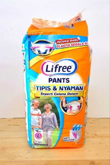Lifree Popok Celana Dewasa Tipis & Nyaman L16 Pampers Diaper