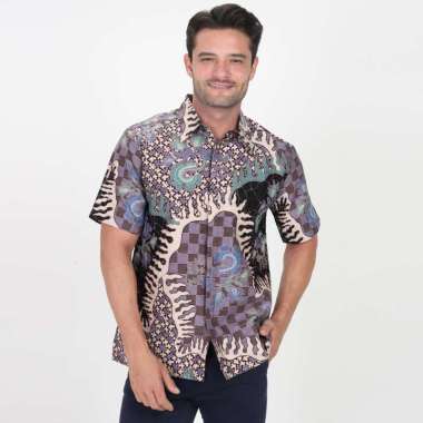 Batik Arjunaweda Hem Batik Modern 5 53B130013 Ungu L