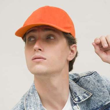 Houseofcuff Topi Casual Polos Sport Besi Baseball Cap Tumblr Hat Oranye Orange