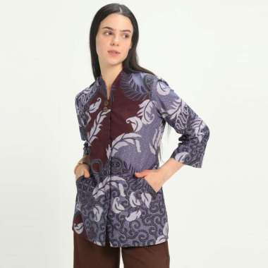 Batik Arjunaweda Blouse Batik Parang Daun 18B108013 Wanita - Ungu S Ungu