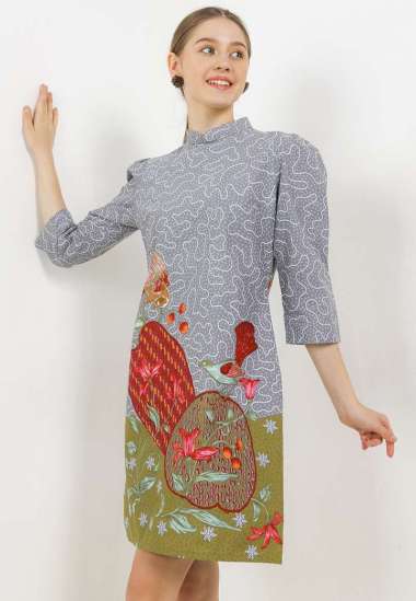 Batik Arjunaweda Sackdress Batik Teratai Air 19117013 Wanita - Hijau L Hijau