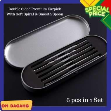 Premium Pembersih Telinga Korekan Korek Kuping Besi Stainless Steel