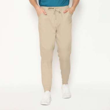 RBJ Celana Jogger Panjang Light Khaky Slim Fit Premium Pria S LT.Khaky