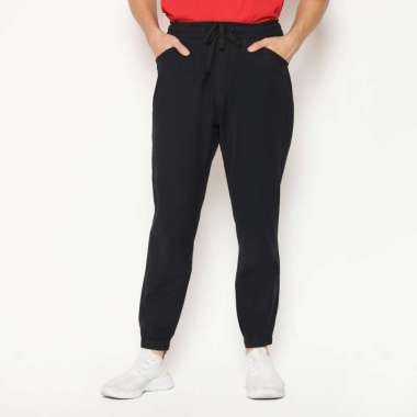 RBJ Celana Jogger Panjang Hitam Slim Fit Cotton Twill Premium Pria S Hitam